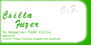 csilla fuzer business card